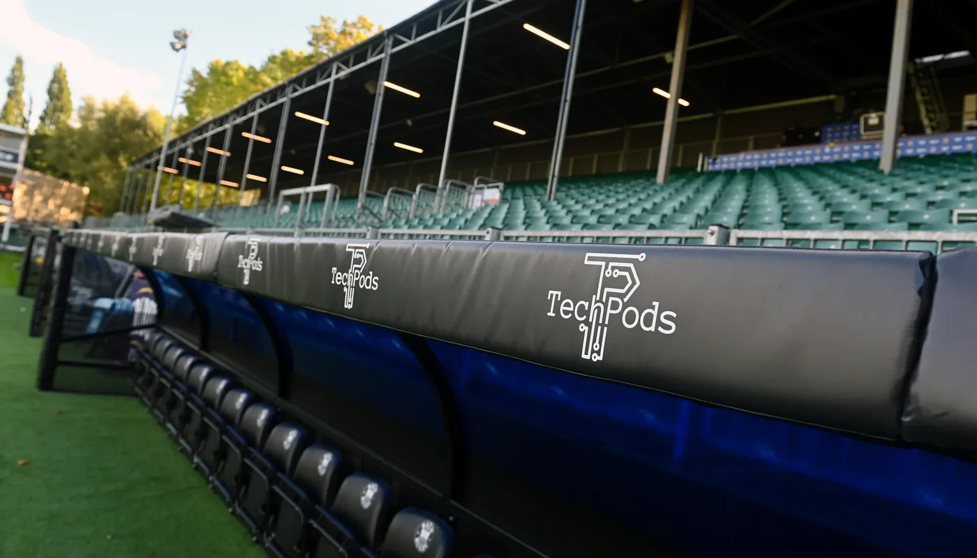 TechPods logo on the Rec (Bath Rugby)